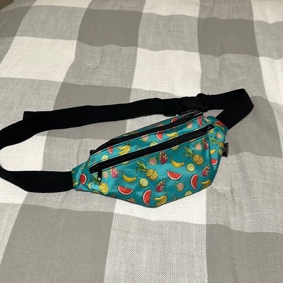 Blue fruits pineapple watermelon dragon fruit kiwi banana  design Fanny Pack - Picture 1 of 6